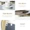 Glitzhome® 34.25" Modern Gold Foil Metal Frame Wavy Wall Mirror